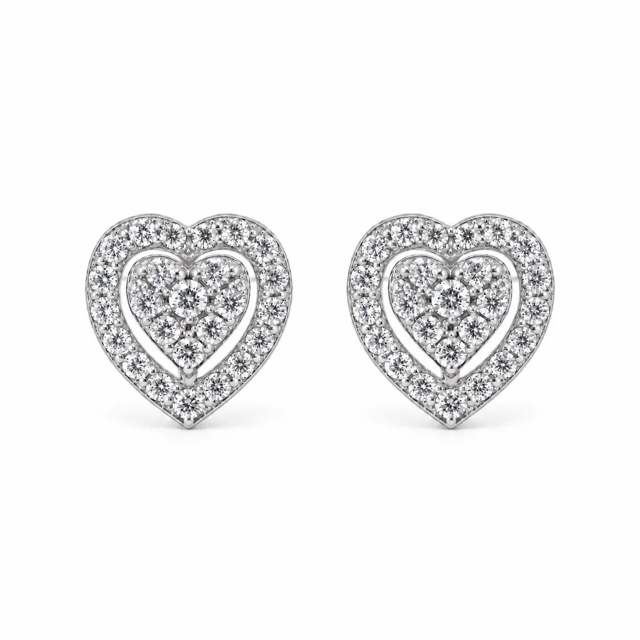 14К White Gold  Earrings with Labgrown Diamonds - 3