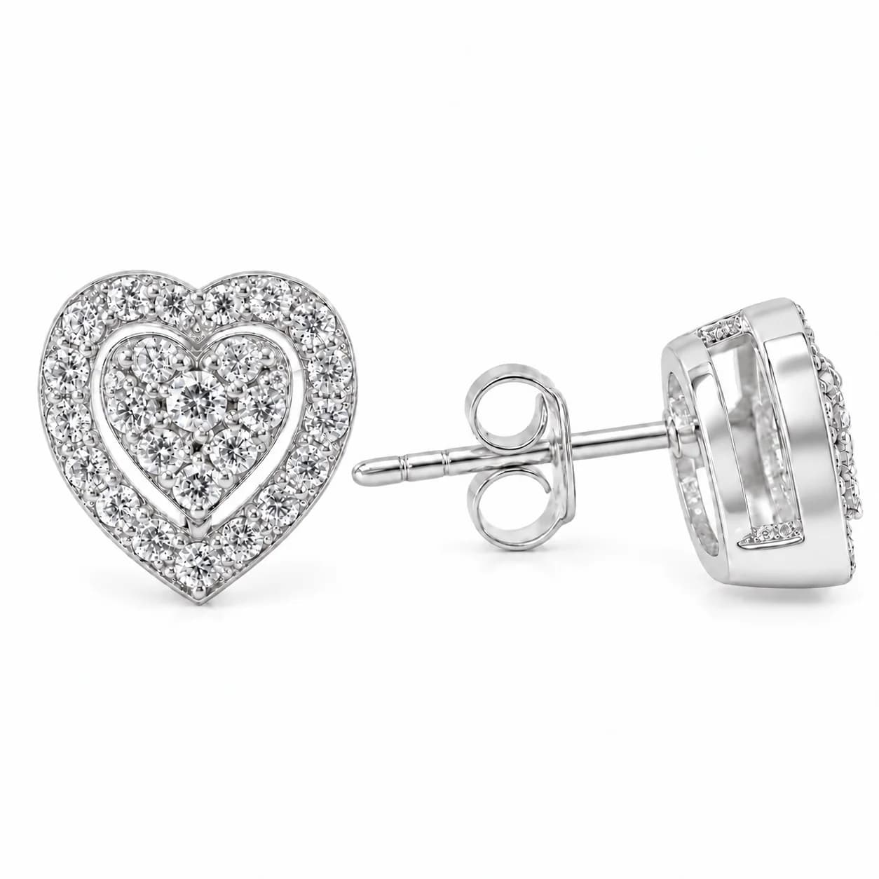 14К White Gold  Earrings with Labgrown Diamonds - 2